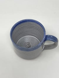 Image 1 of Small Blue Rim Heart Mug