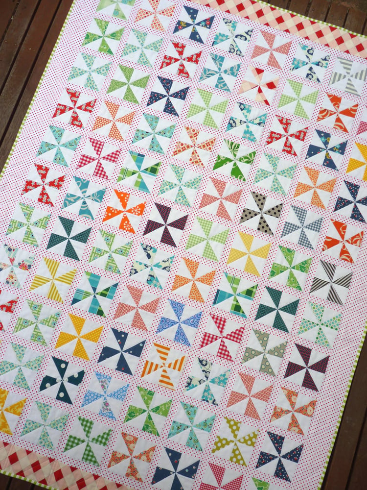 Image of Pinwheels on Parade Quilt Pattern (PDF FILE)