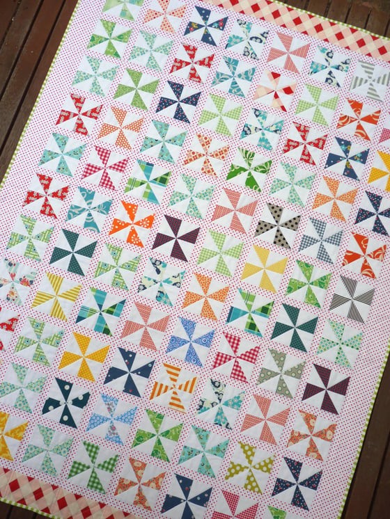 Image of Pinwheels on Parade Quilt Pattern (PDF FILE)
