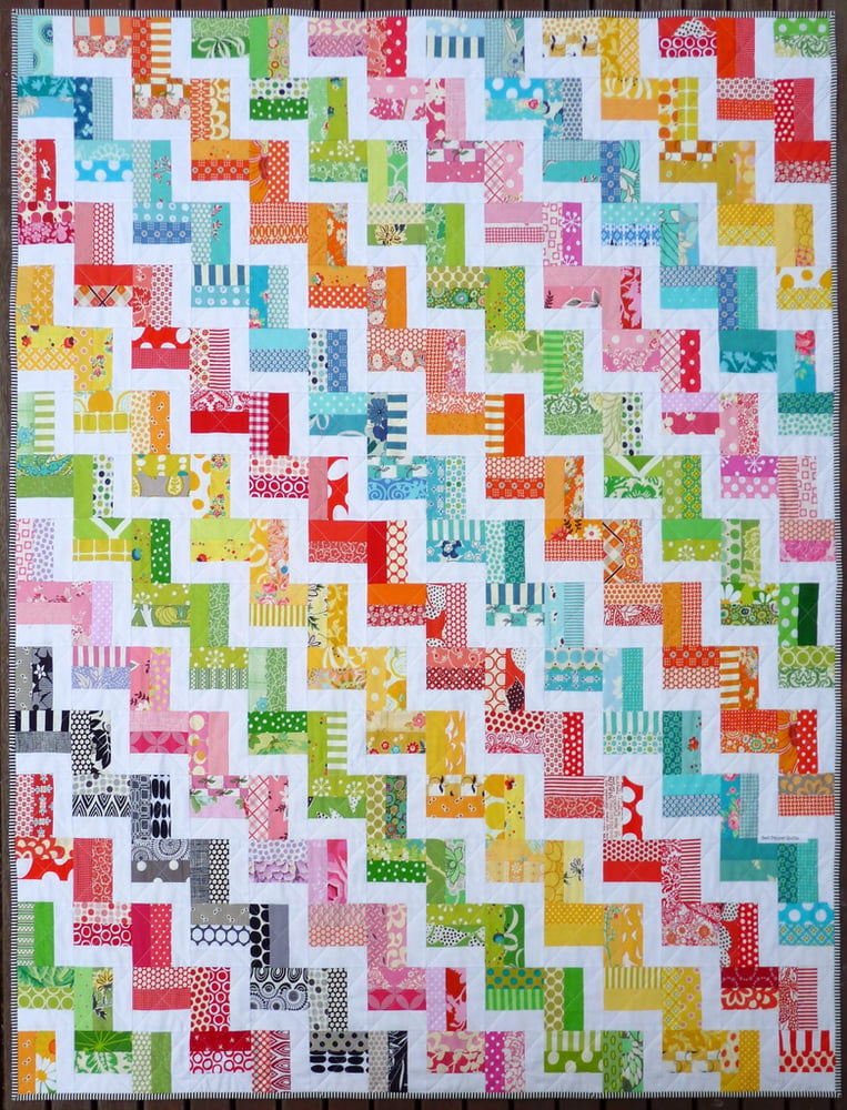 Zig Zag Rail Fence Quilt Pattern pdf File Red Pepper Quilts