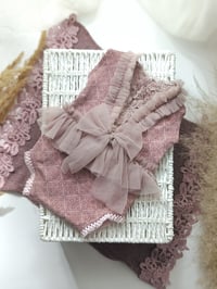 Image 3 of Newborn Photo Prop Set | Mini Rug | bodysuit for Photoshoot | pillow | dusty purple