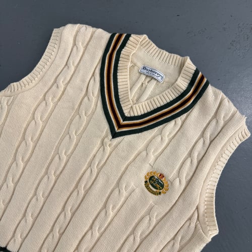 Image of 1980s Burberry knitted vest, size large