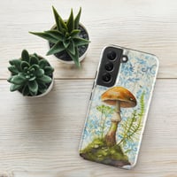 Image 9 of Gorgeous Blue Filigree and Orange Mushroom Fungus Tough case for Samsung®