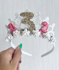 Image 1 of Dinosaur birthday party tiara crown party props hair accessories 