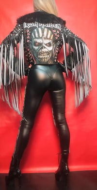 Image 1 of MAIDEN BOOK OF SOULS FRINGED BIKER JACKET 