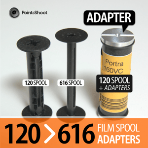 Image of 120 to 616 film spool adapters
