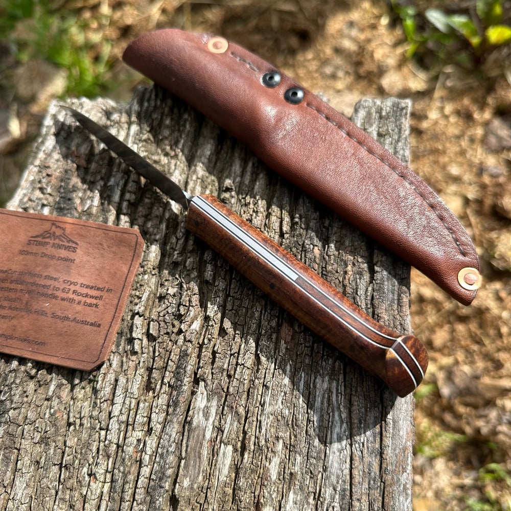 Image of 100mm Half Tang Drop Point Magnacut Myall