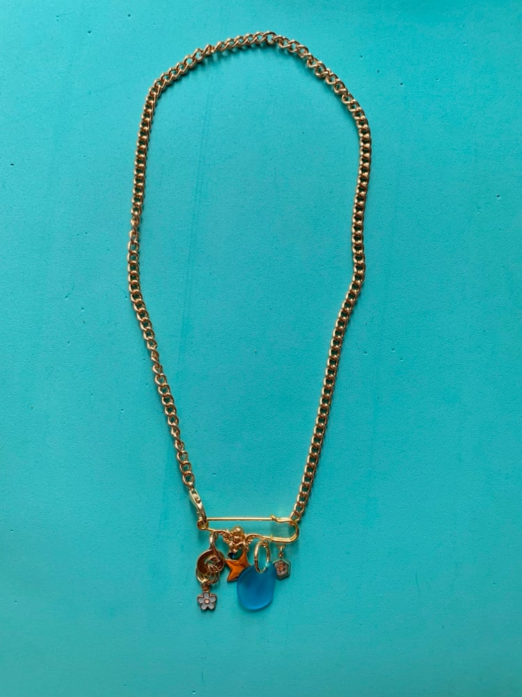 Blue Kazoo Charm Necklace