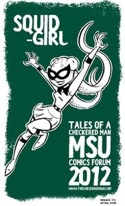 Image of 2012 MSU Comics Forum SQUID-GIRL print