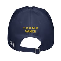 Image 2 of Make America Great Again Trump Vance Navy and Gold Under Armour® dad hat