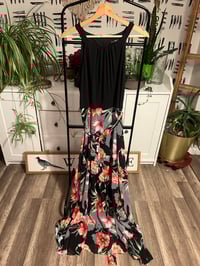 Image 1 of sheer bottom long flower dress