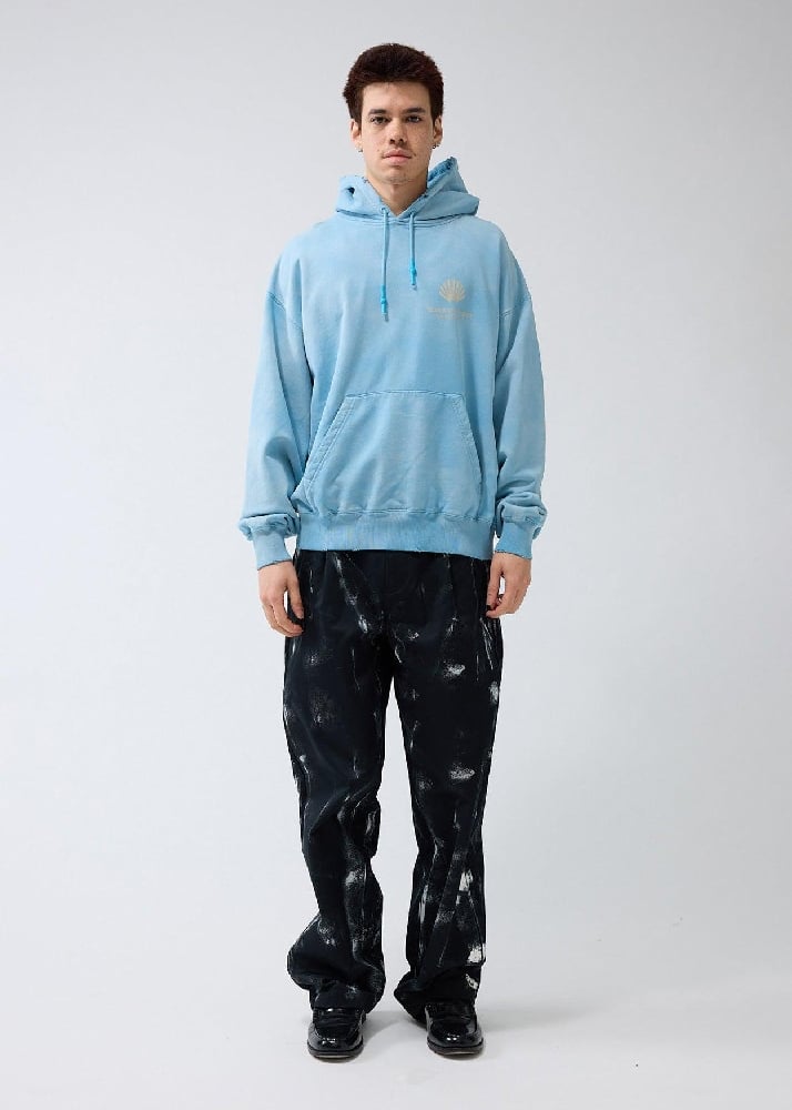 Image of NEW AMSTERDAM SURF ASSOCIATION LOGO HOODIE WASHED BLUE