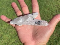 Image 3 of Mongolian Quartz with Calcite and Hematite Flowers #1799