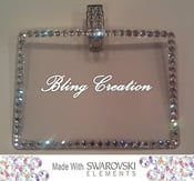 Image of Swarovski Crystal Bling Name Badge / Tag Holder (Clear Crystal & Colors)