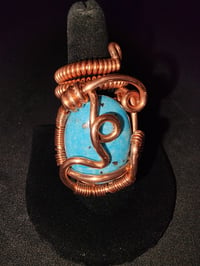 Image 1 of Adjustable Turquoise Ring #3 Iran