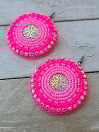 Image 2 of Neon Pink earrings 