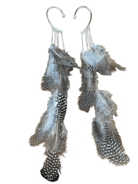 Image 1 of Earthbound Feather Ear Cuff Earrings 