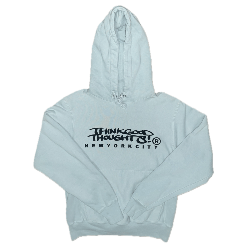 Image of Original logo Champion Reverse Weave Hoodie - Powder Blue