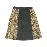Image 3 of Betty's Blue leopard print denim skirt