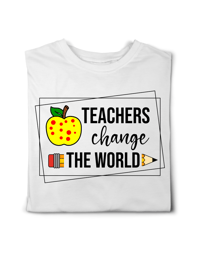 Image 2 of Teachers change the world shirt 2