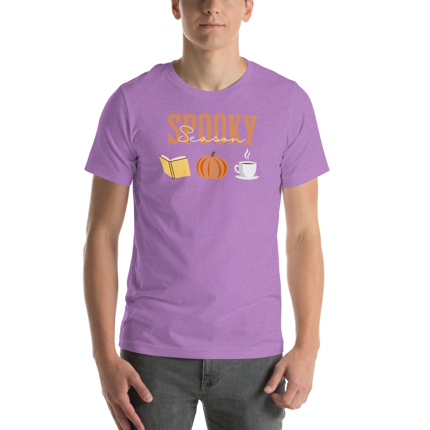 Image of Spooky season pumpkin book tea Unisex t-shirt