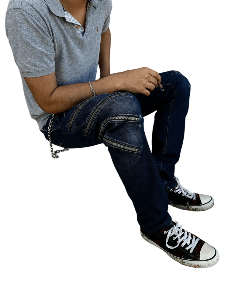 Image of VIVIENNE WESTWOOD 8-Zip Raw Denim