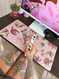 Image 1 of Peony Desk Mat PRE ORDER