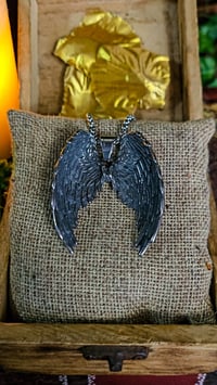 Image 1 of The Armored Kingdom Silver Guardian Wings of Glory Necklace - Wing Design - Stainless Steel