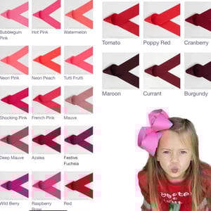FULL COLOR CHART- you choose bow size & color