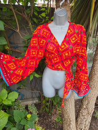 Image 12 of Embroidered Stevie -Pillar box Red