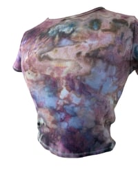 Image 9 of ♻️ UPCYCLED M BDG Crop Tee in Moody Watercolor Ice Dye