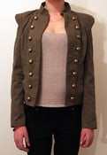 Image of Green, military-style jacket