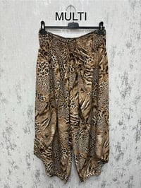 Image 3 of Animal Print - Front Split Harem Pants 