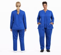 Image 4 of WOMEN’S SOFT STRETCH FRONT ZIP WARM-UP SCRUB JACKET 