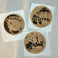 "I Voted" Kraft Paper Stickers