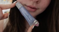 Image 4 of *BLINGALISCOUS Gloss Keychain* “That’s SO Emma!” Light Blue Strawberry Scented Gloss!