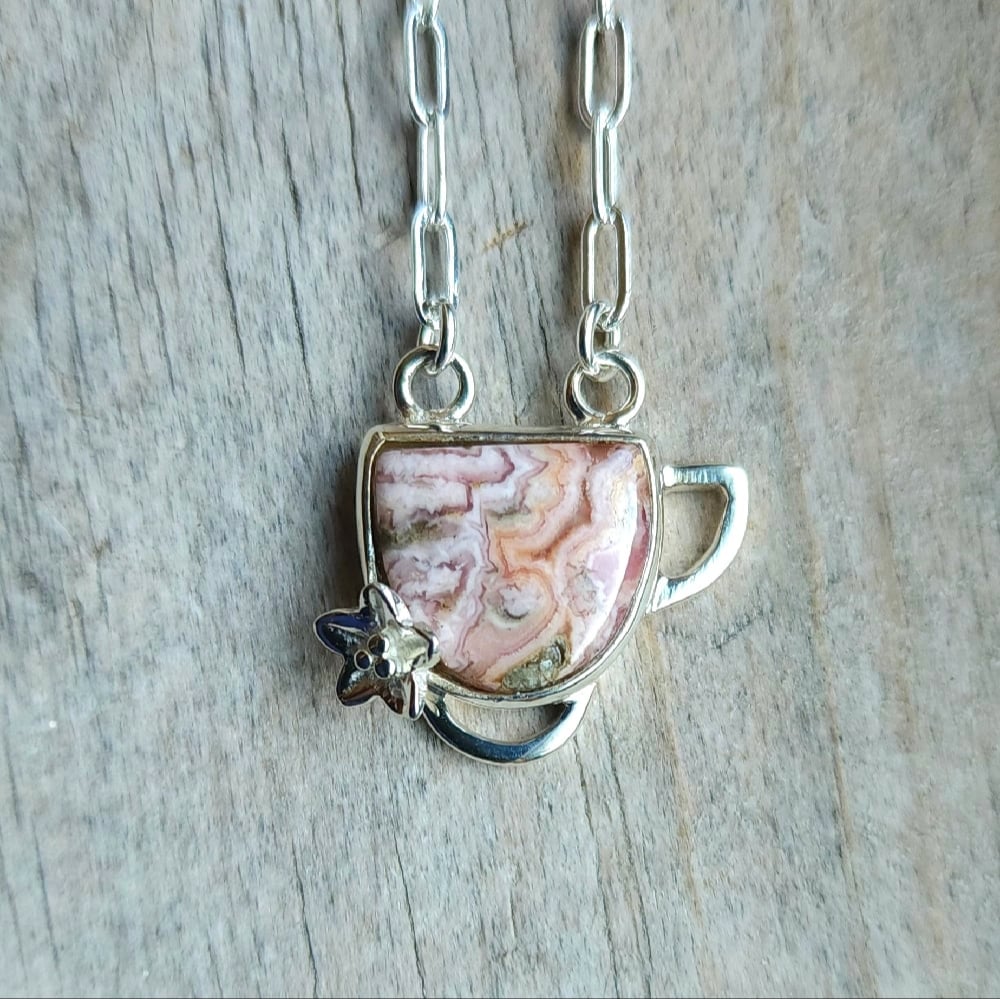 Image of Rhodochrosite Pendant [Demi] — Cup of Courage