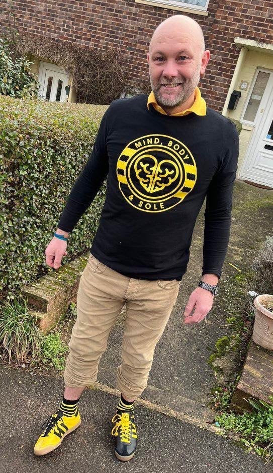 Mind Body Sole Long sleeve Black T shirt Yellow Logo