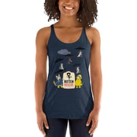 Image 2 of "It's Raining Kittens" Women's Racerback Tank