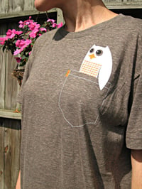 Image 2 of Pocket P'Owl Unisex T-Shirt (Adult)