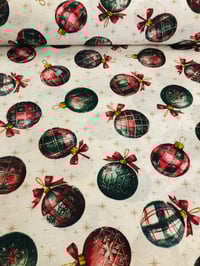 Image 2 of Hule Loneta Resinada - Navidad/Bolas - 6€/m