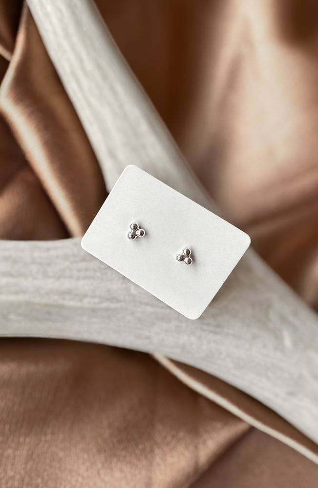 Image of Sterling Silver Trio Ball Studs