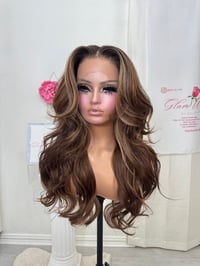 Image 6 of Caramel balayage free part (ready to ship) 