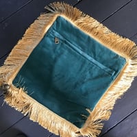Image 3 of Turquoise Velvet Sacred Heart Cushion