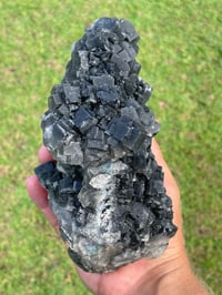 Image 14 of Double Sided Cubic Fluorite & Druzy Quartz #964