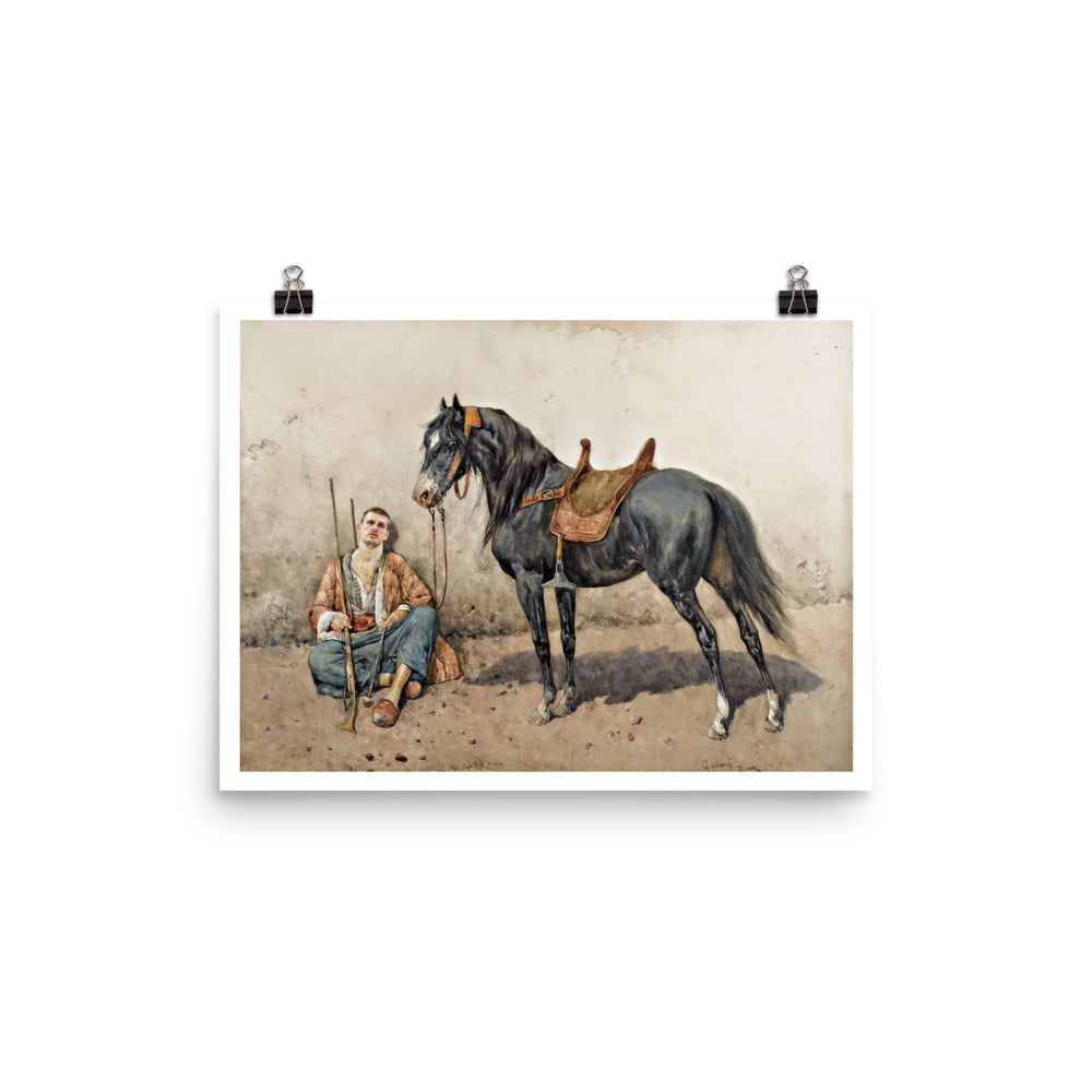 Resting Somborac and Horse (print)