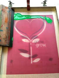 Image 3 of Let Love Grow Silkscreen Art Print 