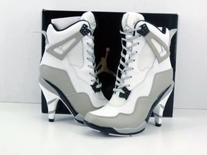 Image of Nike Jordan High Heels (white and grey)