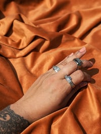 Image 3 of Handmade Recycled Stainless Steel Daisy Spoon Ring 