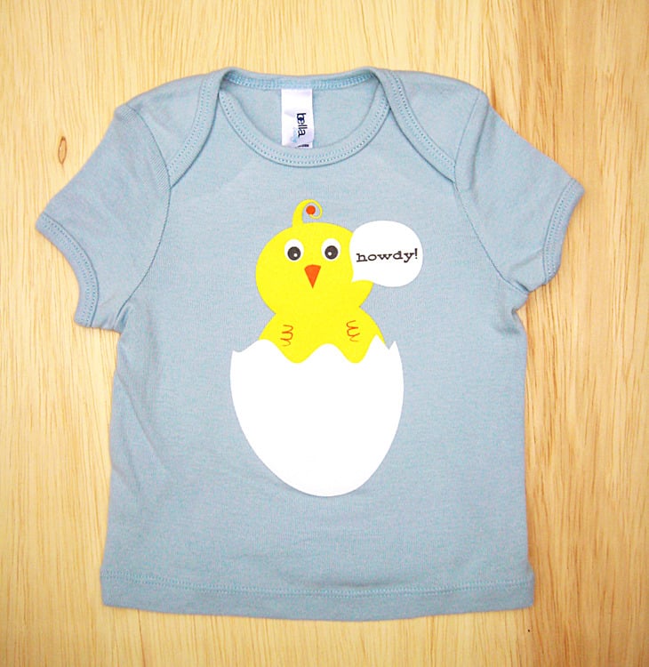 Image of Howdy Chick Baby Blue Infant T-shirt